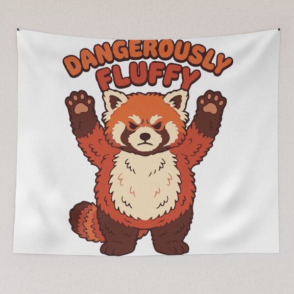 Item preview, Dangerously Fluffy Red Panda Warning designed and sold by Petzzz.