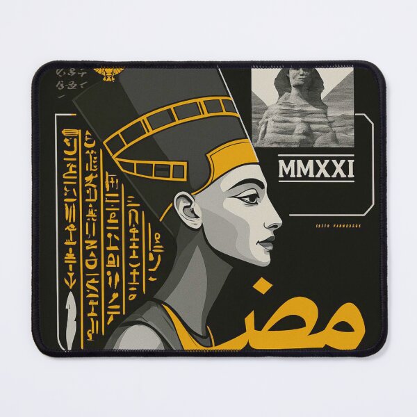 Item preview, Neo-Egyptian Majesty: Queen Nefertiti Modern Graphic Art (Alternative: Modern Queen of the Nile: Nefertiti & Sphinx Urban Design) designed and sold by Shadow1995.