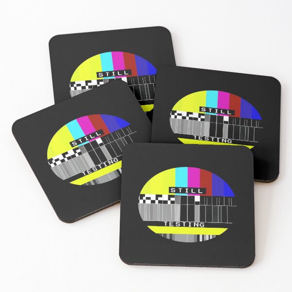 Item preview, Retro TV Test Pattern Art – “STILL TESTING” Glitchcore Broadcast Signal Design for Tech Lovers designed and sold by Bright Nest Studio.