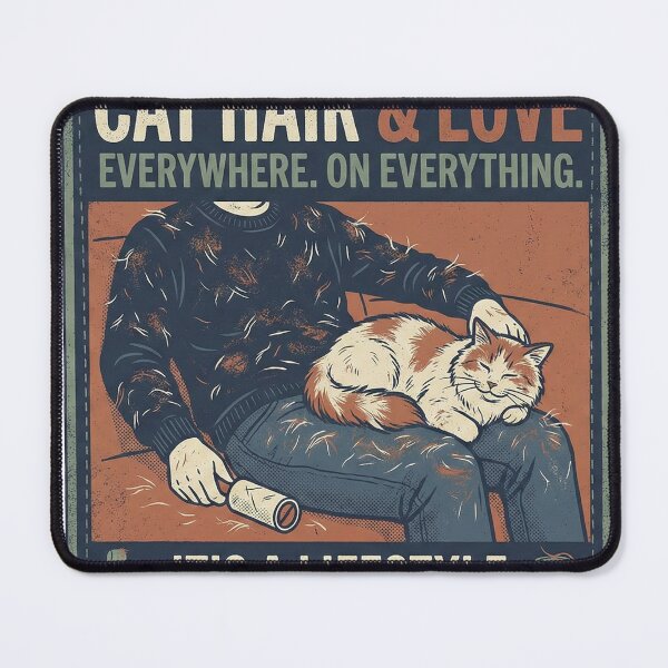 Item preview, Cat Hair & Love Everywhere | Funny Cat Shedding & Pet Owner Quote Shirt designed and sold by Feral-Threads.
