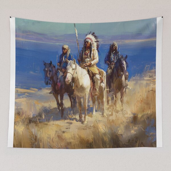 Item preview, Native Warriors on Horseback designed and sold by lautir.