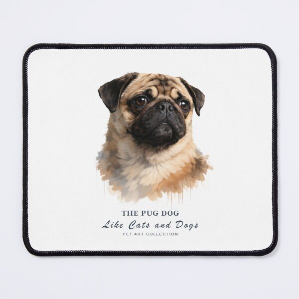 Item preview, Adorable Pug Dog Watercolor Art | Like Cats and Dogs Collection designed and sold by Like-Cats-Dogs.