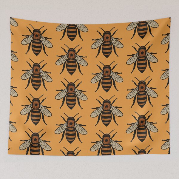 Item preview, Honeybee woodcut style designed and sold by S-M-P-A.