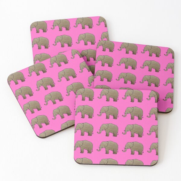 Item preview, Elephant on pink background  designed and sold by happytraveller1.
