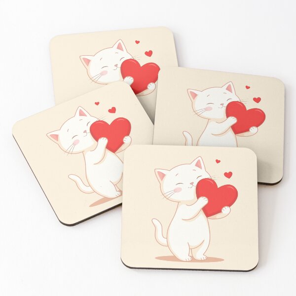 Item preview, Cuddling Kitty Valentine designed and sold by runcatrun.
