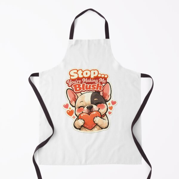 Item preview, Retro Pied French Bulldog Valentine Sticker - Stop You're Making Me Blush designed and sold by MukuMint.