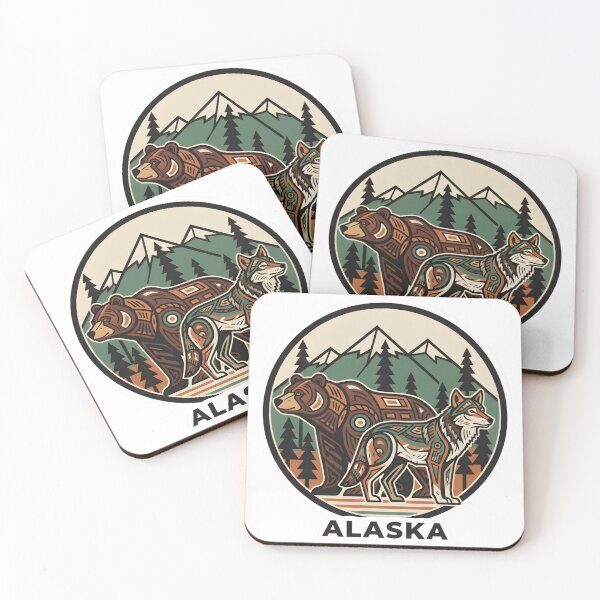 Item preview, Alyeska Wilderness Emblem – Alaska Nature Illustration designed and sold by KivaroArt.