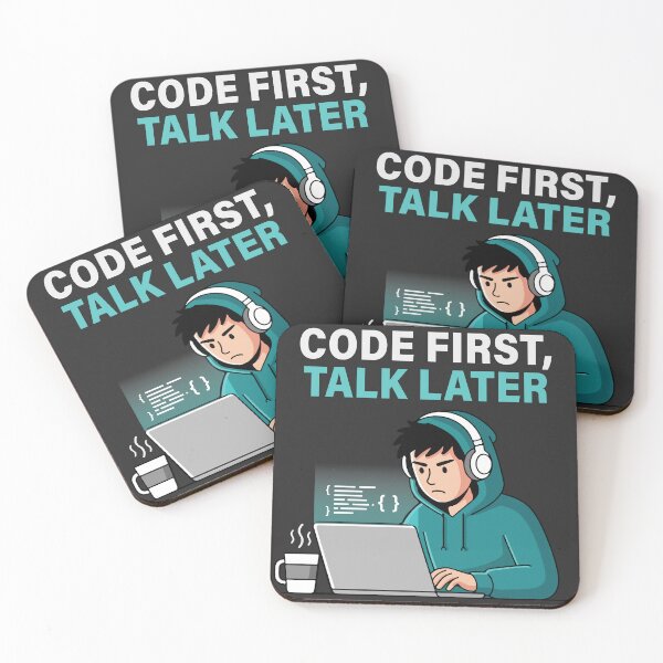 Item preview, Code First Talk Later T-Shirt  Programmer Developer Coding Mindset Shirt designed and sold by Design-Pro-21.