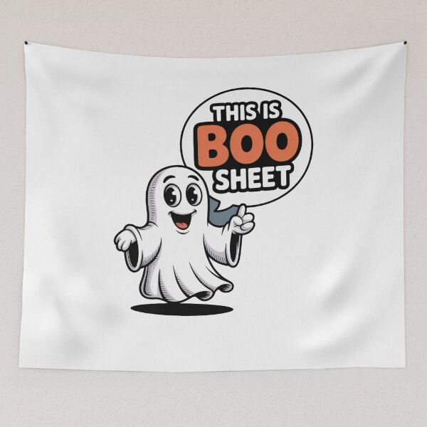 Item preview, This Is Boo Sheet Cute Ghost designed and sold by flagylART.