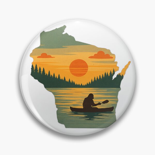 Aperçu de l'œuvre Bigfoot en kayak – Wisconsin créée et vendue par MostlyOK.