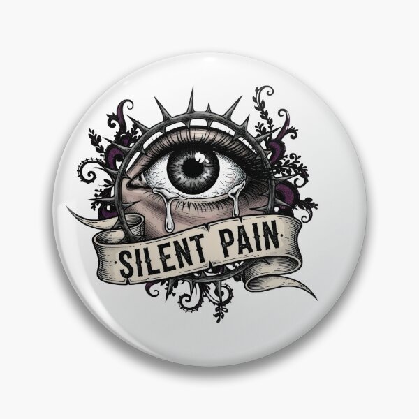 Item preview, Gothic Crying Eye Art – Silent Pain, Mental Health Invisible Suffering Tattoo Flash Design designed and sold by Luminari Creations.