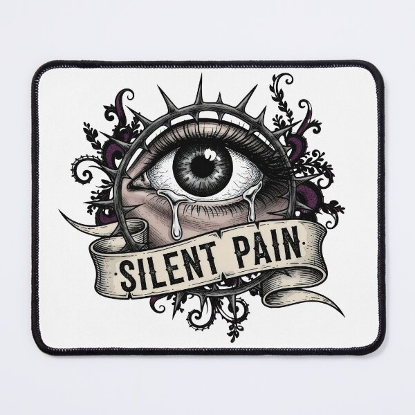 Item preview, Gothic Crying Eye Art – Silent Pain, Mental Health Invisible Suffering Tattoo Flash Design designed and sold by Luminari Creations.