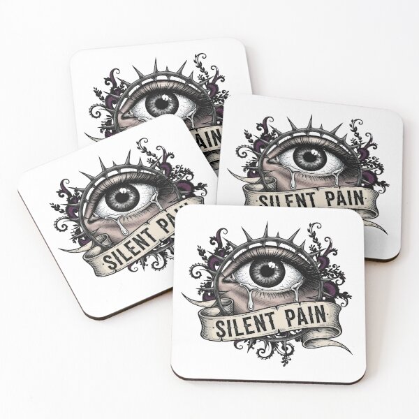 Item preview, Gothic Crying Eye Art – Silent Pain, Mental Health Invisible Suffering Tattoo Flash Design designed and sold by Luminari Creations.