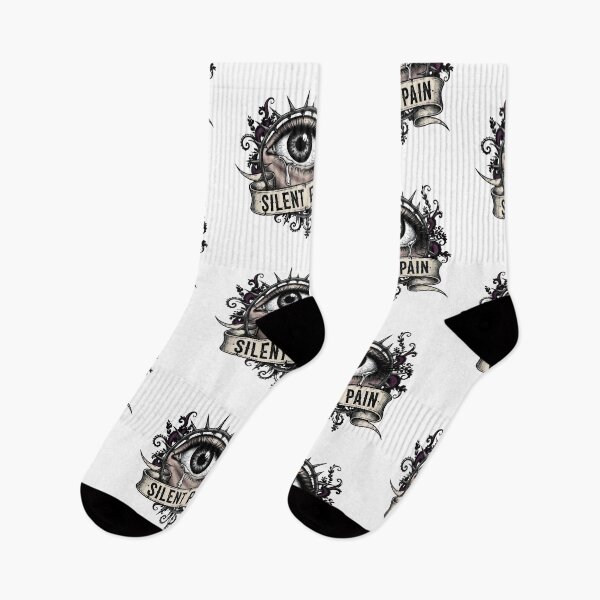 Item preview, Gothic Crying Eye Art – Silent Pain, Mental Health Invisible Suffering Tattoo Flash Design designed and sold by Luminari Creations.