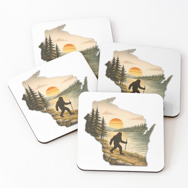 Item preview, Hiking Bigfoot – Wisconsin designed and sold by MostlyOK.