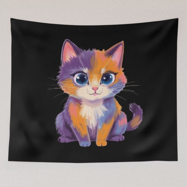 Item preview, fuzzy cat designed and sold by cloudzer0000.