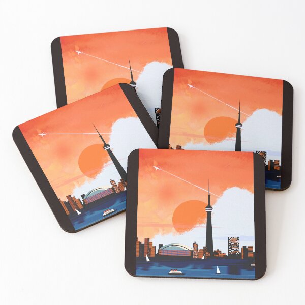 Item preview, Toronto Skyline Retro Sunset Art designed and sold by ZORRO SL .
