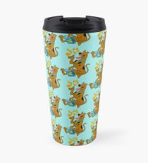 Scooby Doo eating Scooby Snacks (light blue) Travel Mug