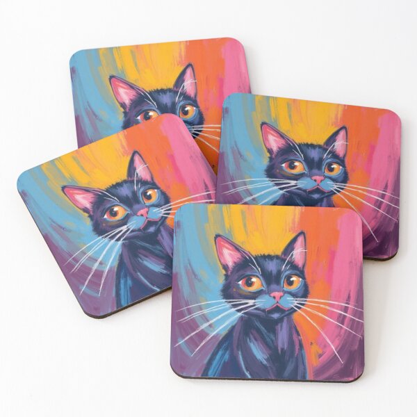 Item preview, black cat fauvism art style  designed and sold by cloudzer0000.