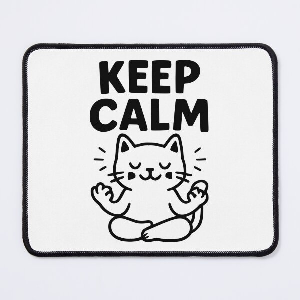 Item preview, Keep calm cat meditation art design designed and sold by tonylau81.