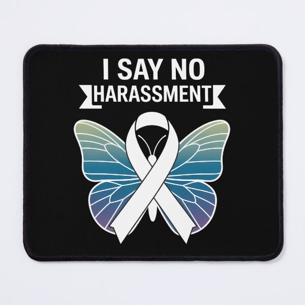 Item preview, I Say No Harassment, Ribbon, Teal Butterfly designed and sold by cosmicncozyS.