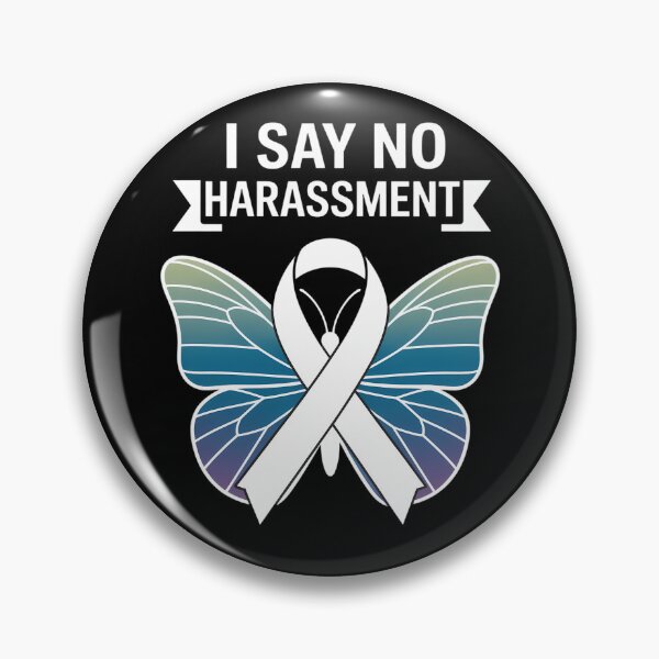 Item preview, I Say No Harassment, Ribbon, Teal Butterfly designed and sold by cosmicncozyS.