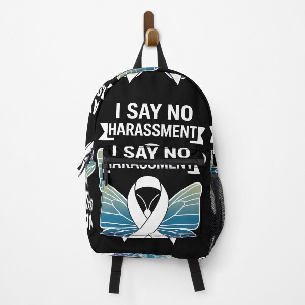 Item preview, I Say No Harassment, Ribbon, Teal Butterfly designed and sold by cosmicncozyS.