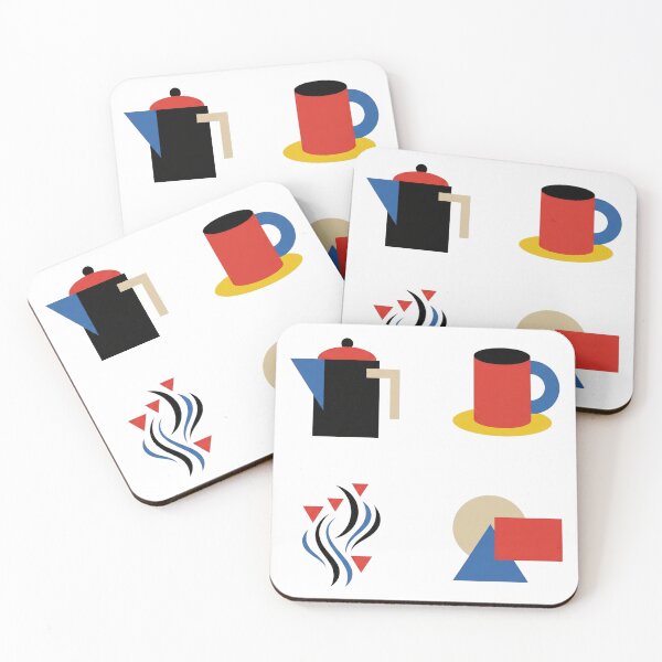 Item preview, Abstract Bauhaus-Style Geometric Coffee and Tea Set designed and sold by NonditStudio.