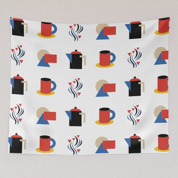 Item preview, Abstract Bauhaus-Style Geometric Coffee and Tea Set designed and sold by NonditStudio.