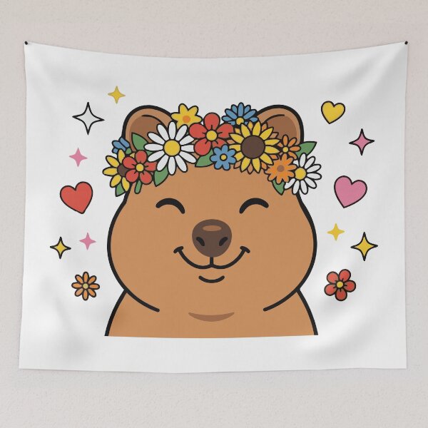 Item preview, No Bad Vibes Aggressively Happy Quokka designed and sold by Petzzz.