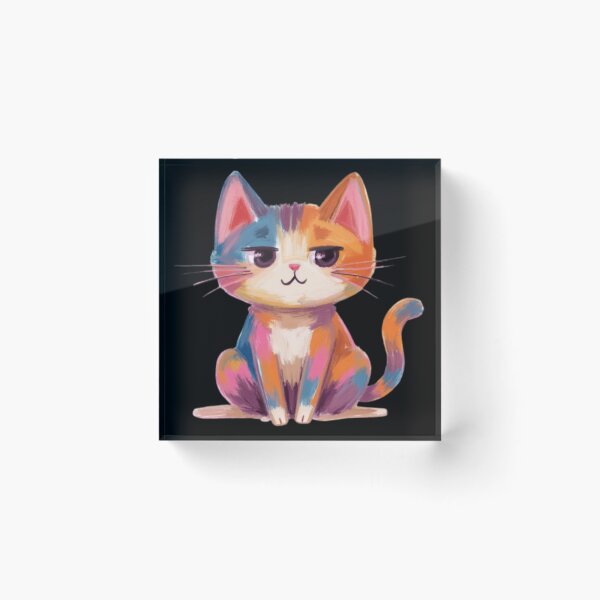 Item preview, smug calico cat fauvism art style  designed and sold by cloudzer0000.