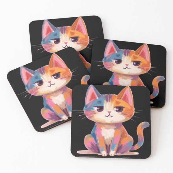 Item preview, smug calico cat fauvism art style  designed and sold by cloudzer0000.