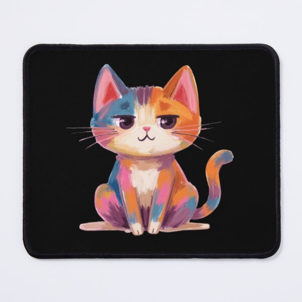 Item preview, smug calico cat fauvism art style designed and sold by cloudzer0000.
