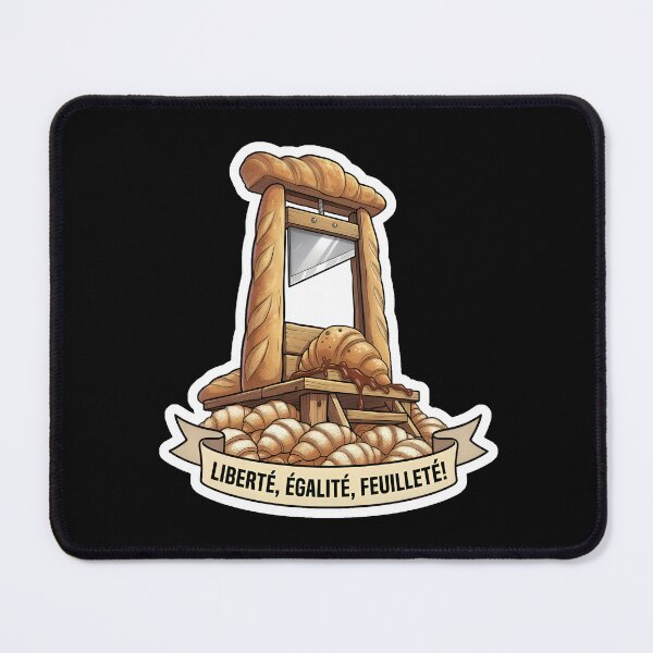 Item preview, Everything I Am I Owe To Bread - Funny Croissant Guillotine Baker Pun designed and sold by SarashiArt.