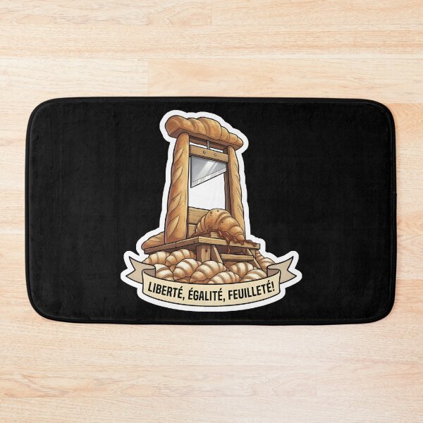 Item preview, Everything I Am I Owe To Bread - Funny Croissant Guillotine Baker Pun designed and sold by SarashiArt.