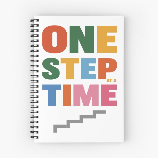 Item preview, ONE STEP AT A TIME – Modern Typography Art Print designed and sold by MarkedArtPrints.