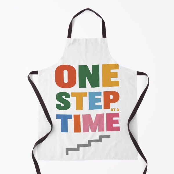 Item preview, ONE STEP AT A TIME – Modern Typography Art Print designed and sold by MarkedArtPrints.