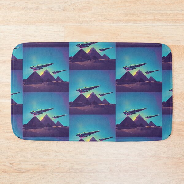Item preview, Cosmic Over Giza – Futuristic Spaceships & Ancient Pyramids designed and sold by Dogandesighn.