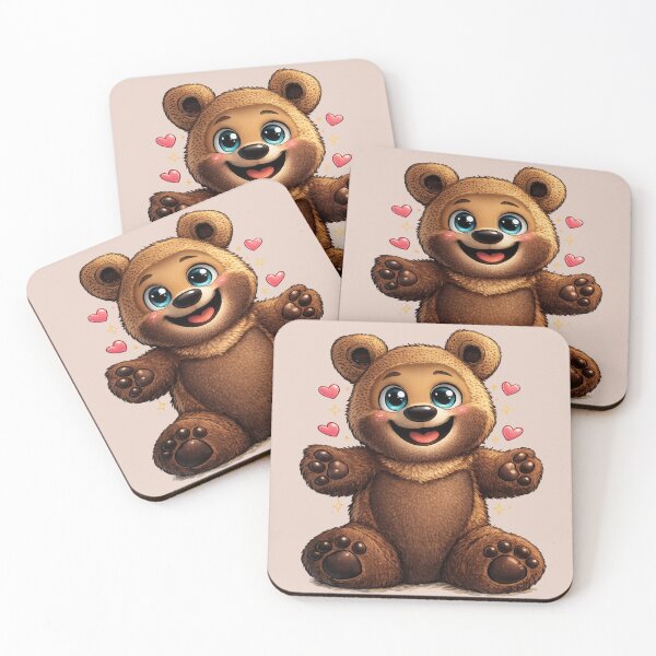 Item preview, Cute Kawaii Teddy Bear – Adorable Happy Bear Illustration designed and sold by NB-Artmagic.