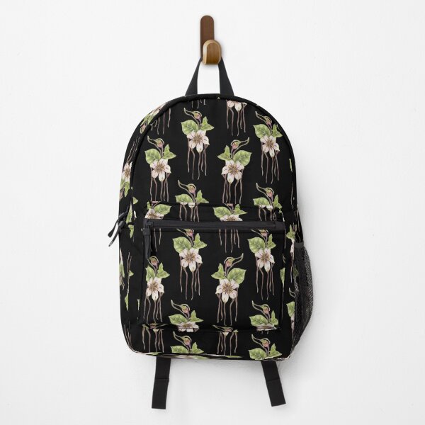 Item preview, Copy of Strophanthus Flower – Exotic Botanical and Ritual Symbolism. Pattern on black designed and sold by paintingbetween.