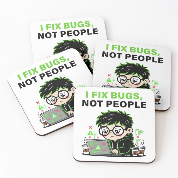 Item preview, I Fix Bugs Not People T-Shirt | Funny Programmer Developer Coding Shirt designed and sold by Design-Pro-21.