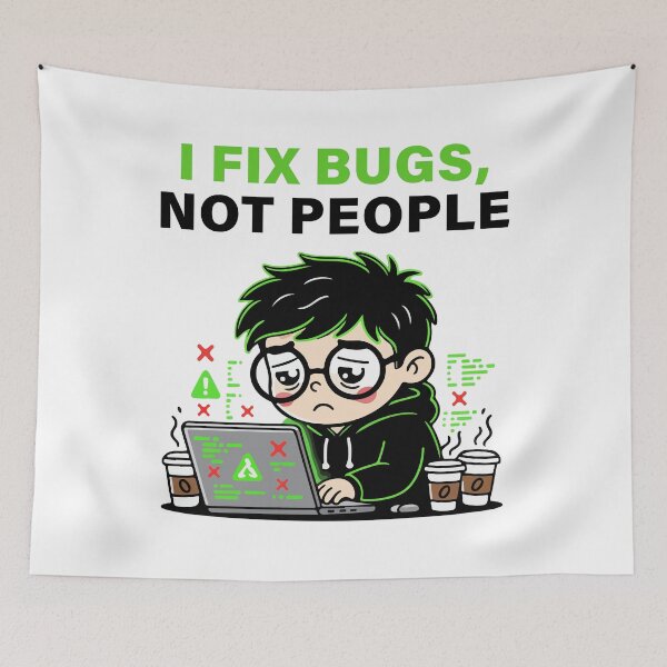 Item preview, I Fix Bugs Not People T-Shirt | Funny Programmer Developer Coding Shirt designed and sold by Design-Pro-21.