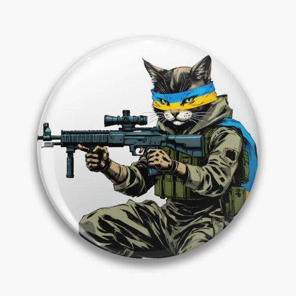 Item preview, Ukrainian cat with flags in the war designed and sold by pixeldizajn.