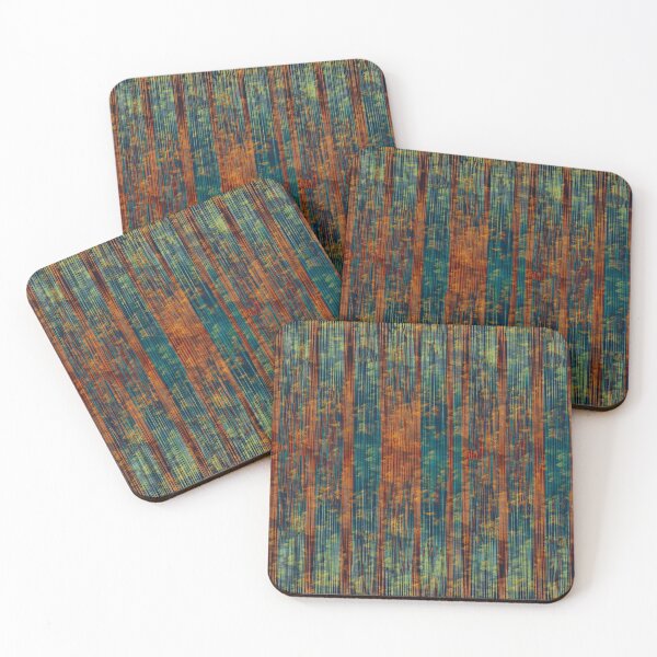 Item preview, Busy Abstract Pleat Textured Orange Teal Green designed and sold by jocelynsart.