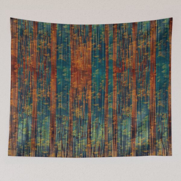 Item preview, Busy Abstract Pleat Textured Orange Teal Green designed and sold by jocelynsart.