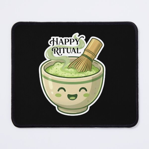Item preview, Happy MATCHA Ritual Cute Japanese Green Tea Bowl designed and sold by SarashiArt.