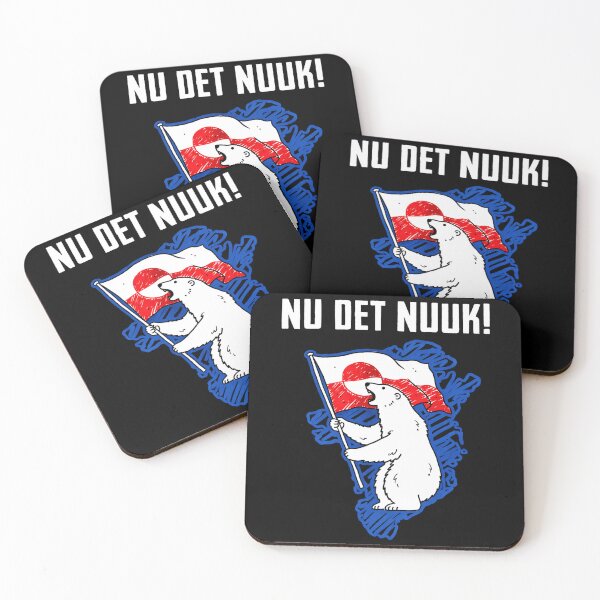 Item preview, Nu Det Nuuk Polar Bear With Greenland Flag Graphic designed and sold by margamPagenberg.