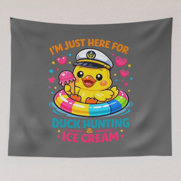 Item preview, Just Here for The Free Ice Cream & Duck Hunting Funny Cruise designed and sold by KristineLi.