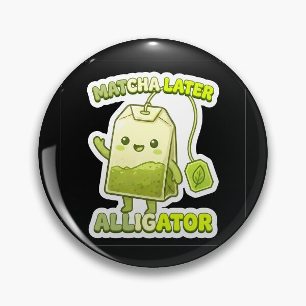 Item preview, Matcha Later Alligator Happy MATCHA Ritual Tea Bag designed and sold by SarashiArt.