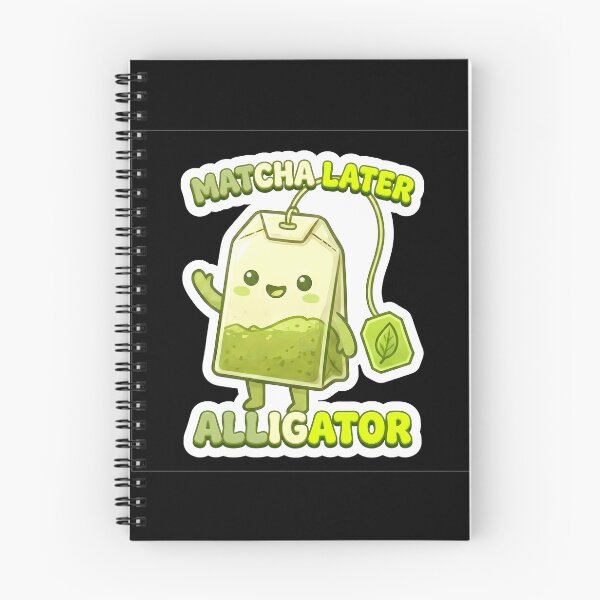Item preview, Matcha Later Alligator Happy MATCHA Ritual Tea Bag designed and sold by SarashiArt.